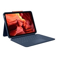 Logitech Rugged Combo 4 Touch for iPad (10th gen) - keyboard and folio case - classic blue