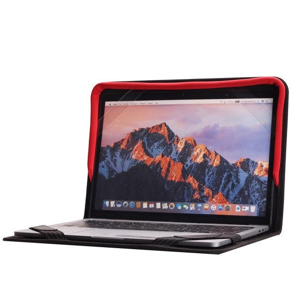 NutKase Ballistic Nylon Folio Cart Case for 11" Chromebook,Macbook and Laptop - Black
