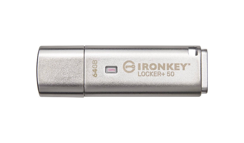 Kingston IronKey Locker+ 50 - USB flash drive - 64 GB