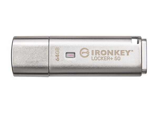Kingston IronKey Locker+ 50 - USB flash drive - 64 GB - IKLP50/64GB - USB  Flash Drives - CDW.ca