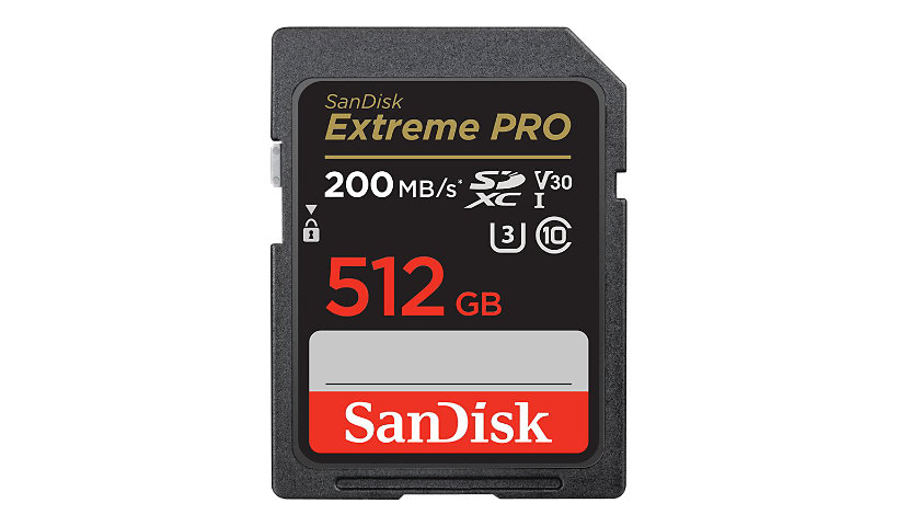 SanDisk Extreme Pro - flash memory card - 512 GB - SDXC UHS-I