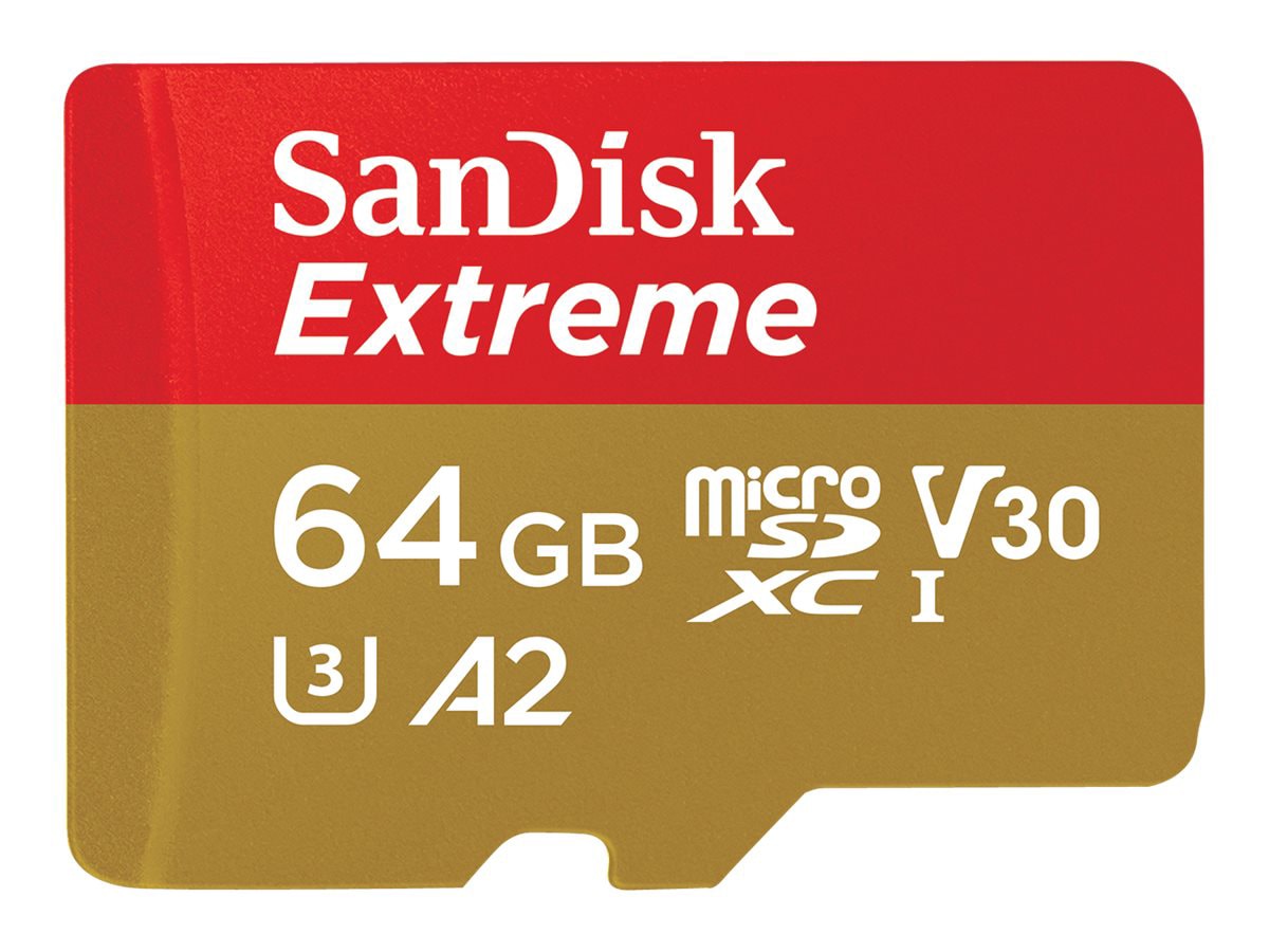 SanDisk 64GB Extreme UHS-I microSDXC Memory SDSQXAH-064G-AN6MA