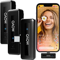 Movo Dual Wireless Lightning Microphone for Android Phone