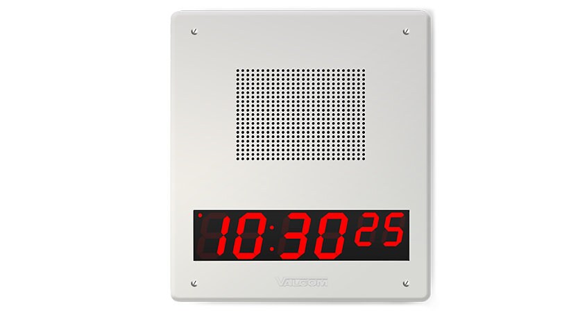 Valcom 6-Digit IP Clock/Speaker