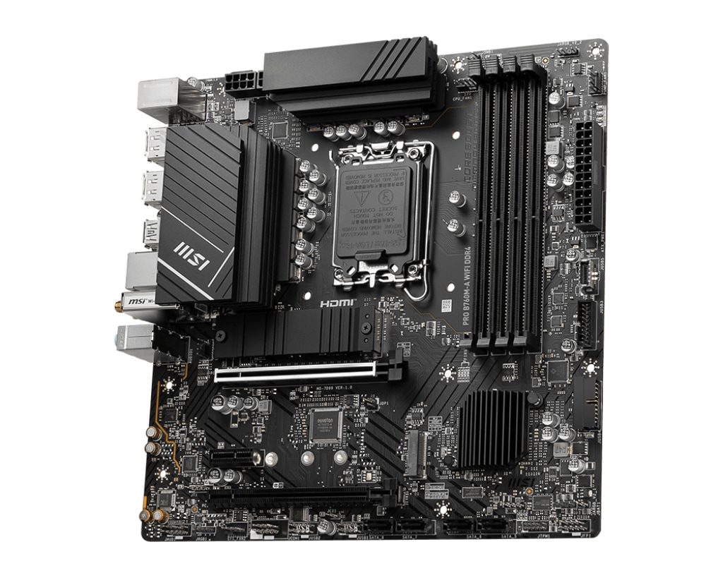 MSI Pro B760M-A Wi-Fi DDR4 Micro-ATX Motherboard