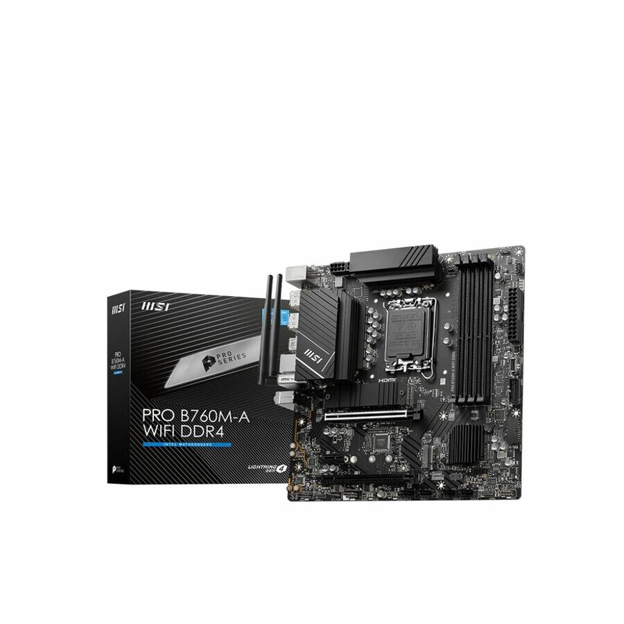 Thumbnail 5 of 13 for MSI Pro B760M-A Wi-Fi DDR4 Micro-ATX Motherboard