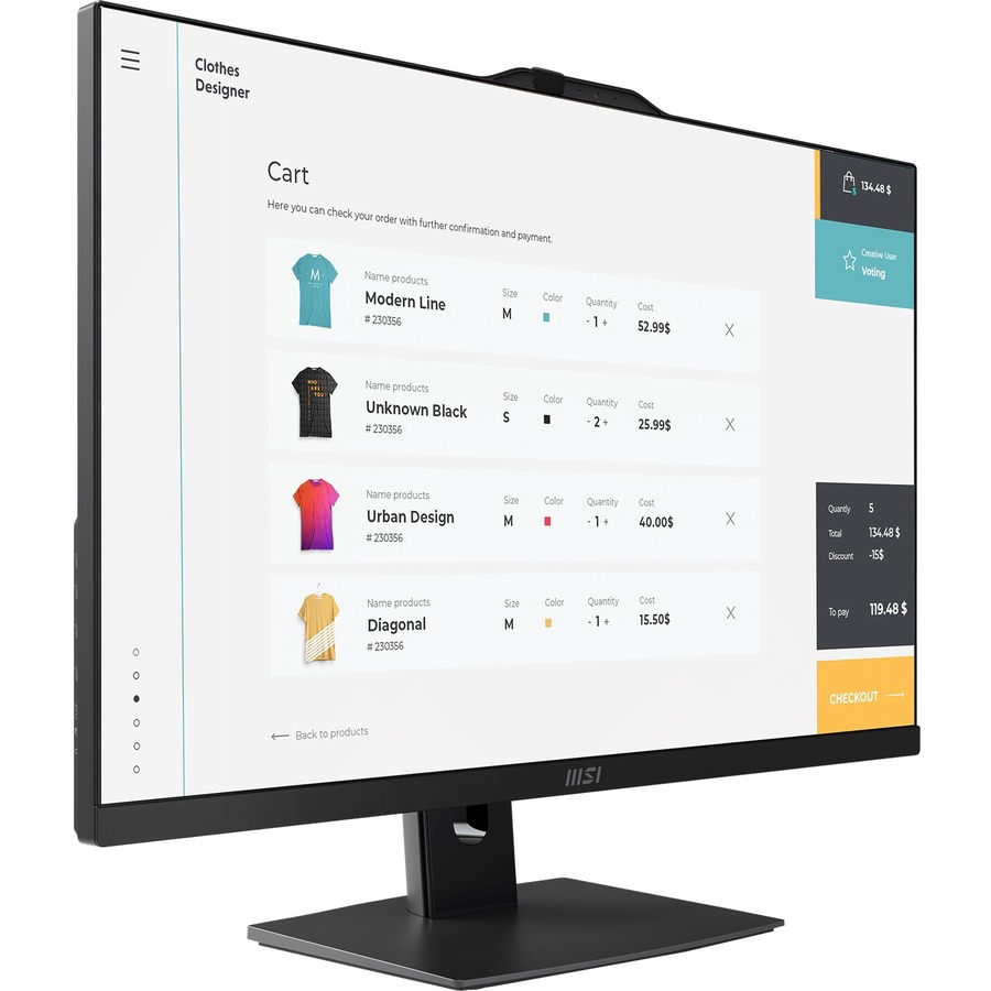 MSI Modern AM272P -254US 27" All-in-One PC- Intel Core i7-1260P - 16 GB - 512 GB SSD - WIN 11 PRO