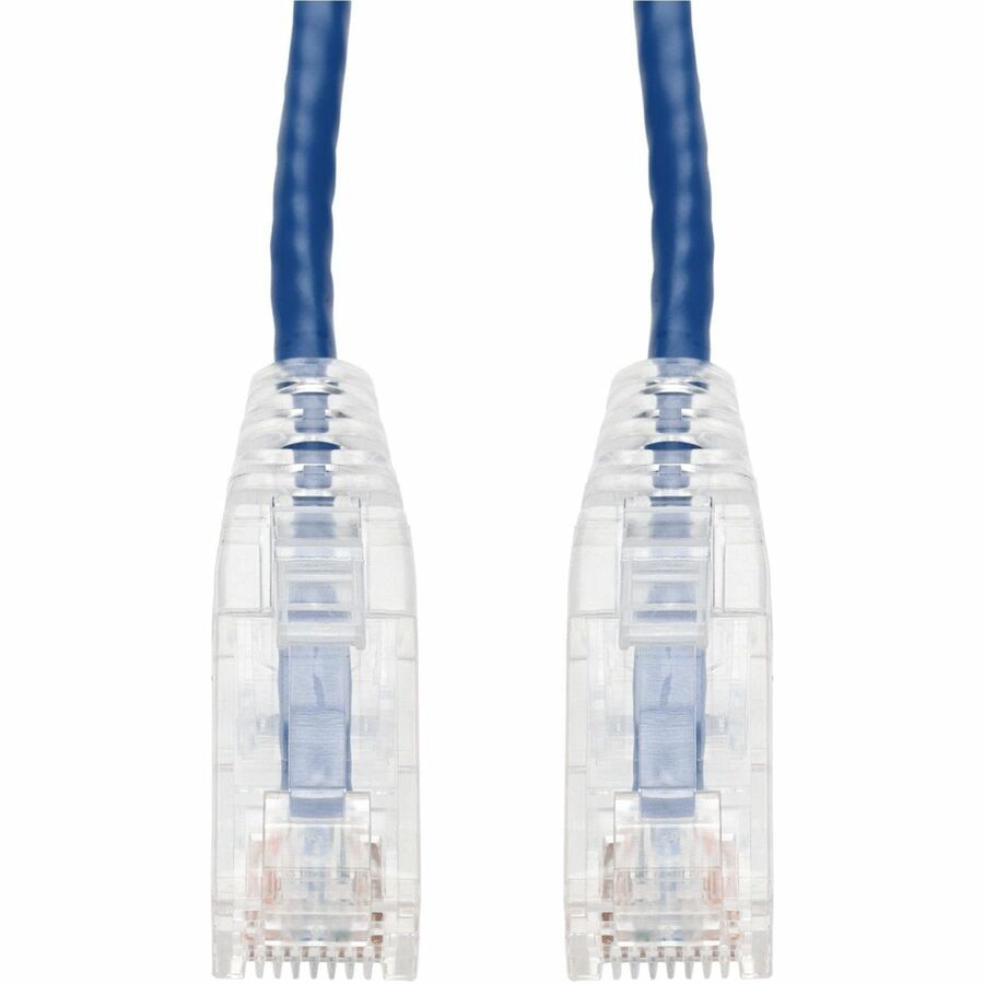 Proline 6in Blue CAT 6A Slim PVC Ethernet Cable Snagless Clear-Claw RJ-45 M