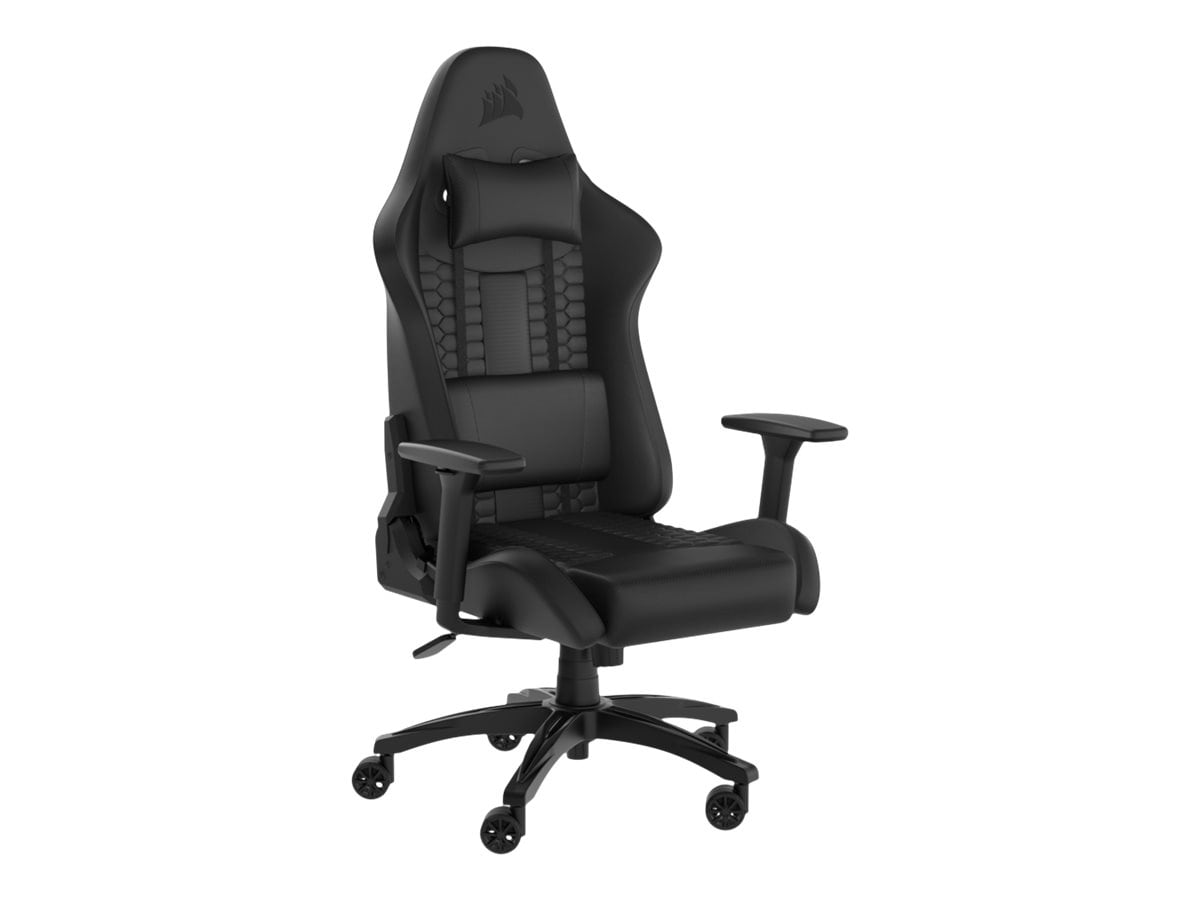 CORSAIR TC100 RELAXED - gaming chair - nylon, plush leatherette - black