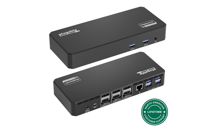 Plugable USB C Triple Monitor Docking Station | 3X HDMI or 3X
