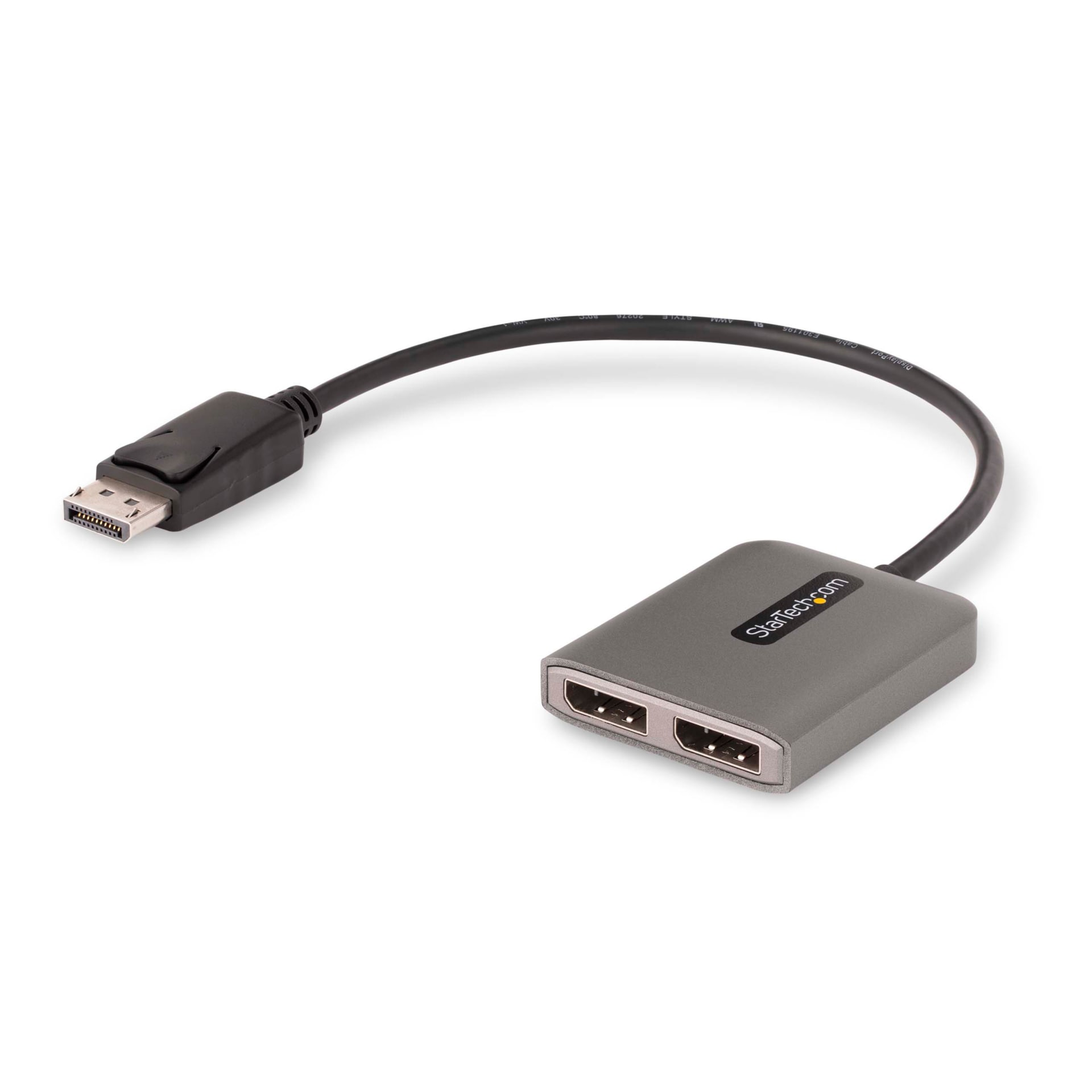 StarTech.com Dual-Monitor DisplayPort 1.4 Splitter Adapter, DP to Dual 5K 6