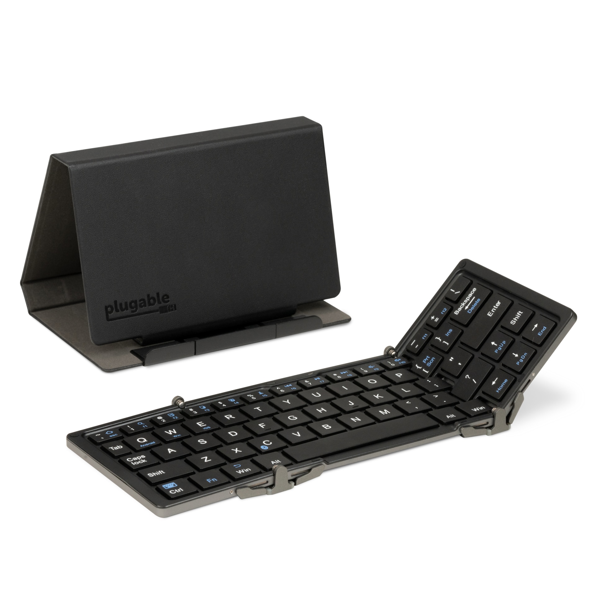 Plugable Foldable Wireless Bluetooth Keyboard Compatible w/ iPad,iPhones,Android,and Windows,Compact and Portable