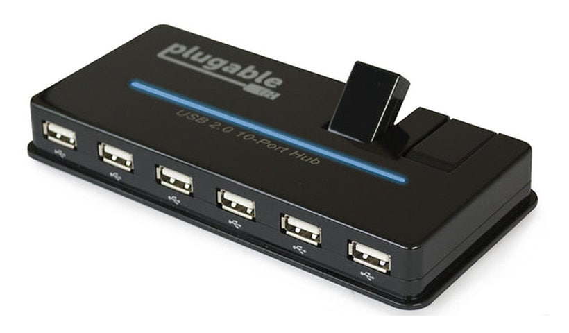 Plugable USB Hub w/ Charging - USB 2.0,10-Port,20W, Driverless