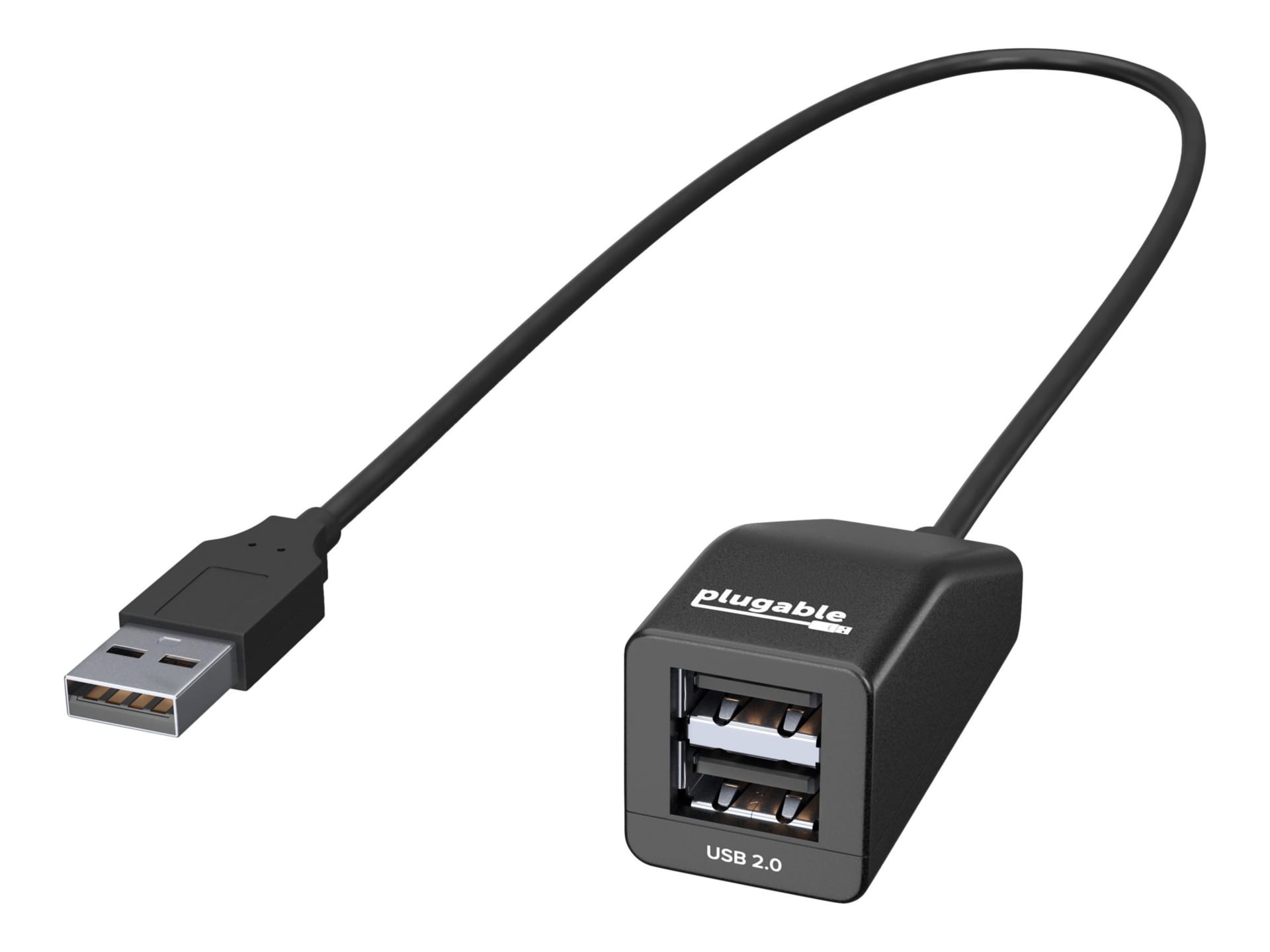 Plugable USB 2.0 2-Port High Speed Ultra Compact Hub Splitter (480 Mbps,USB 2.0,Windows,Linux,macOS,Chrome OS)