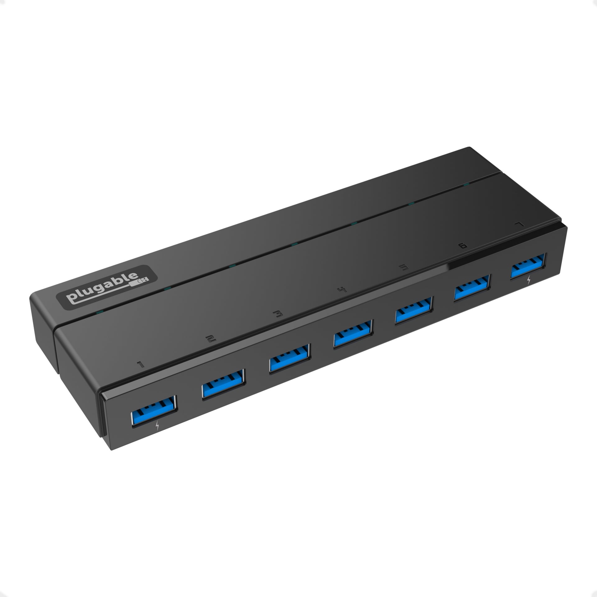 Plugable 7-Port USB 3.0 Hub w/ 36W Power Adapter, Connect up to 7 USB 3.0,2.0,or 1.1 Devices to Single Port,Driverless