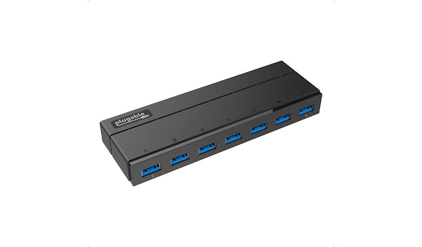 Plugable 7-Port USB 3.0 Hub w/ 36W Power Adapter, Connect up to 7 USB 3.0,2.0,or 1.1 Devices to Single Port,Driverless