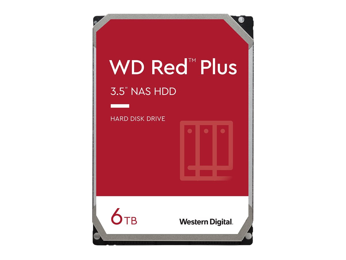 WD Red Plus WD60EFPX - hard drive - 6 TB - SATA 6Gb/s - WD60EFPX 