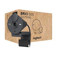 Logitech Brio 305 Full HD webcam with auto light correction, Graphite - web