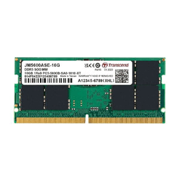 Transcend JetRAM - DDR5 - module - 16 GB - SO-DIMM 262-pin - 5600 MHz / PC5-44800 - unbuffered