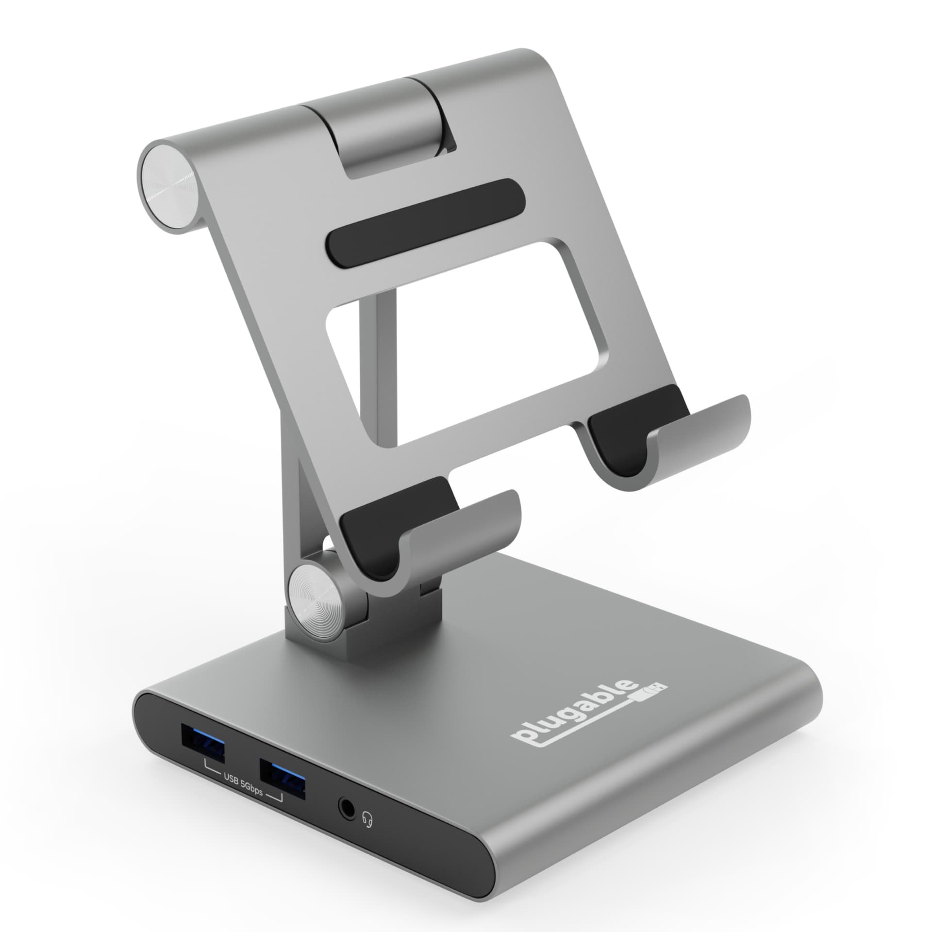 Plugable 8-in-1 USB C Docking Station for iPad with Stand, 100W Pass-through Charging USB-C Hub