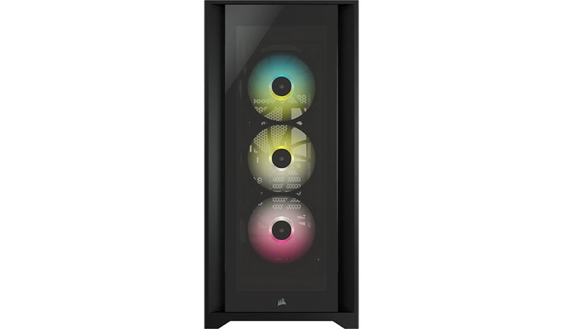 CORSAIR iCUE 5000X RGB Tempered Glass Mid-Tower ATX PC Smart Case - Black