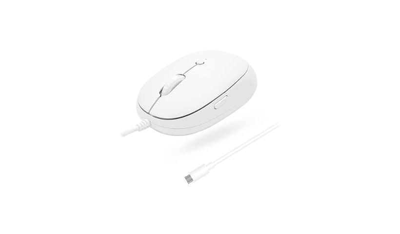 Macally Wired USB C Mouse with Back Button for MacBook