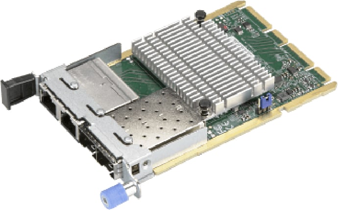 Supermicro 4-Port 10Gbps Add-On Card with 2xRJ-45 and 2xSFP+ Connectors