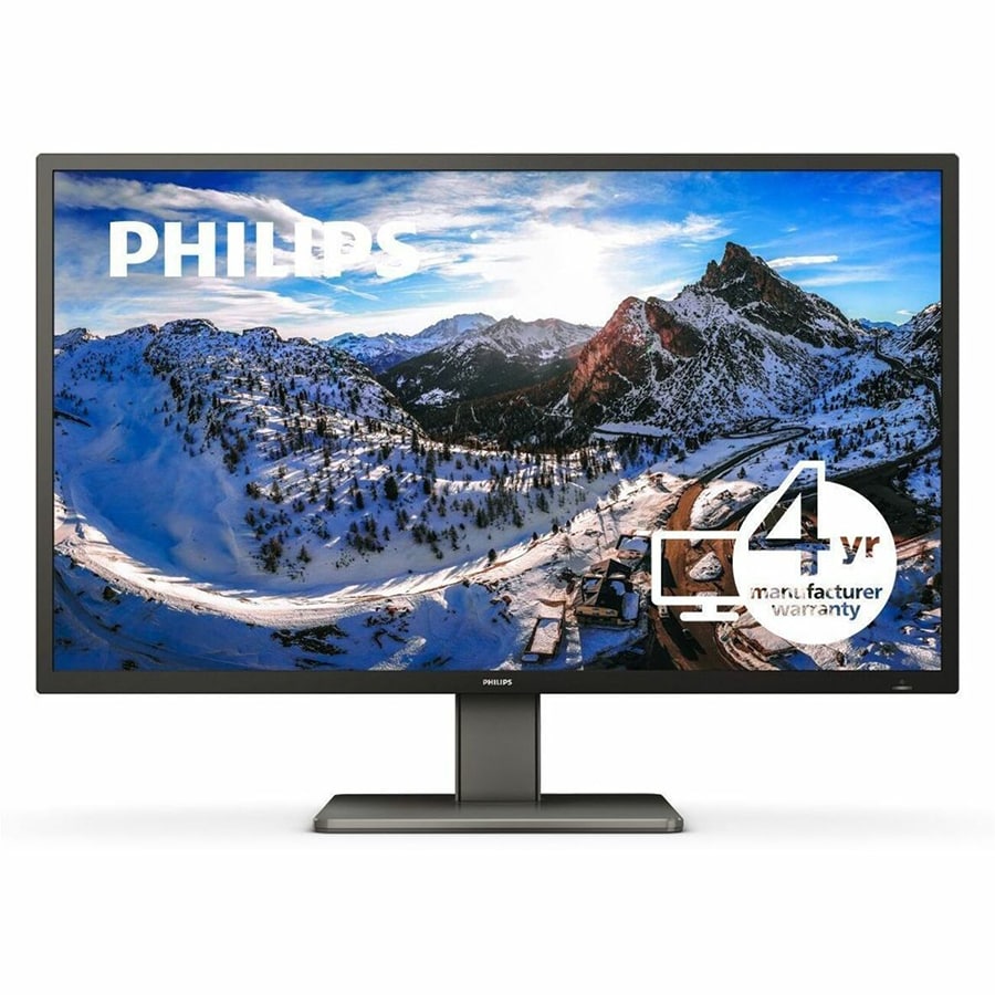 PHILIPS 439P1 - 43 inch Monitor, LED, 4K UHD , USB-C (90W), 2xHDMI, DP, USB-Hub, 4 Year Manufacturer Warranty - 43"