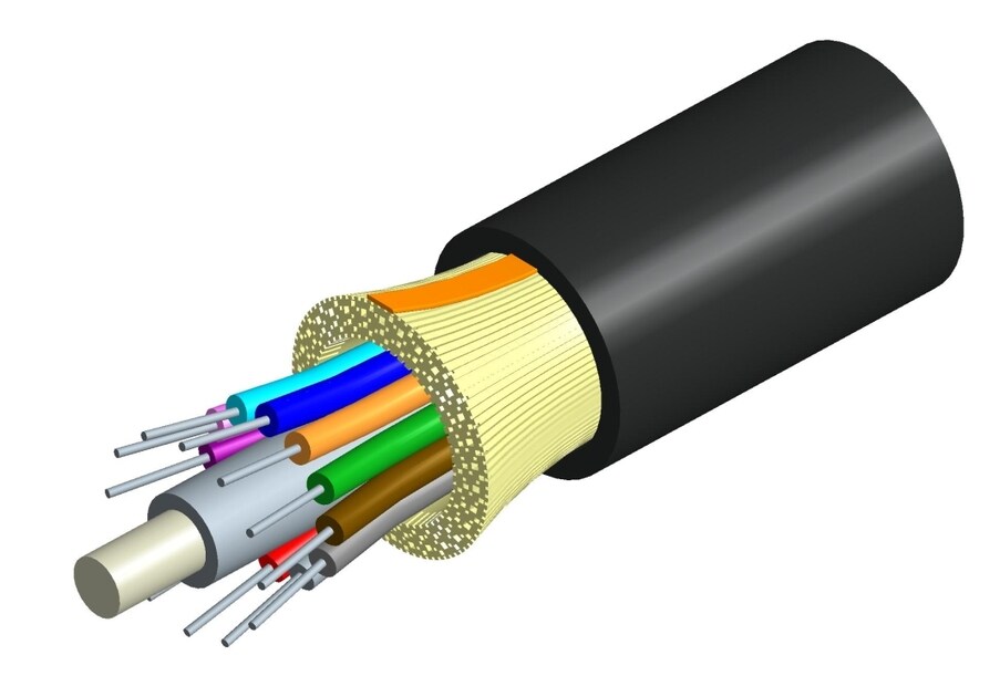 CommScope LazrSPEED Multi Mode OM4 6-Fiber Single Unit Indoor/Outdoor Cable - Black