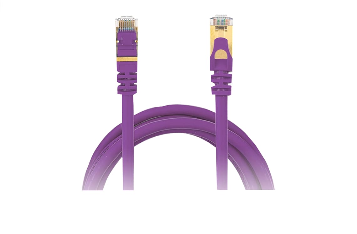 Anywhere Cart 1' CAT6/6A/7 RJ45 Snagless Network Cable - Purple