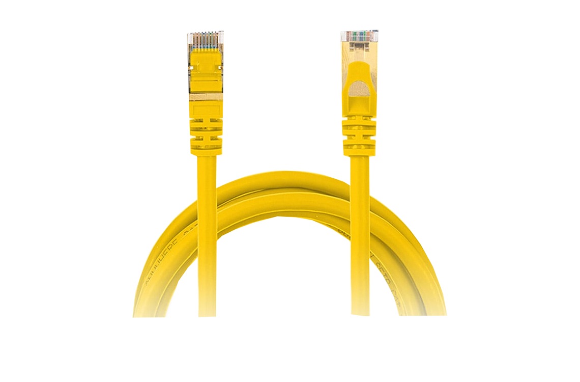 Anywhere Cart 1' CAT6/6A/7 RJ45 Snagless Network Cable - Yellow