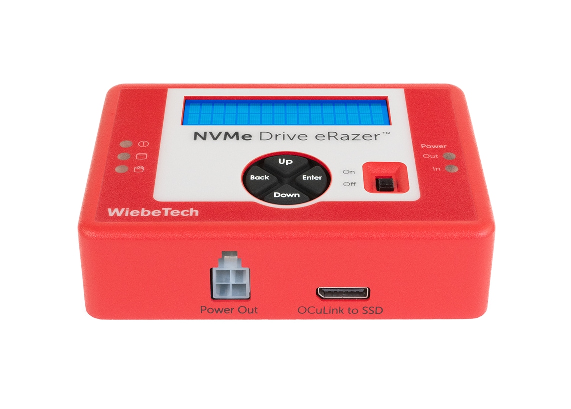 CRU WiebeTech Dataport Drive eRazer with US Power Plug for M.2 and U.2 NVMe Solid State Drives