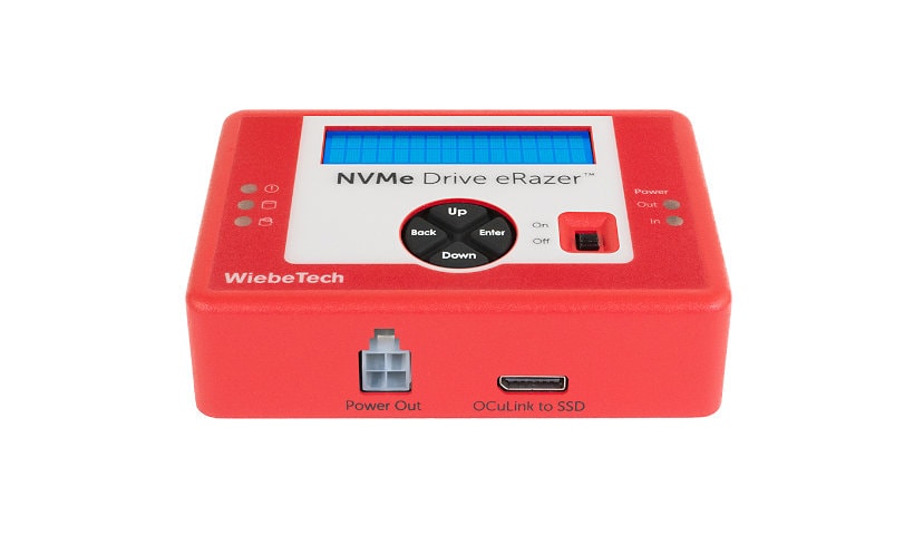 CRU WiebeTech Dataport Drive eRazer with US Power Plug for M.2 and U.2 NVMe Solid State Drives