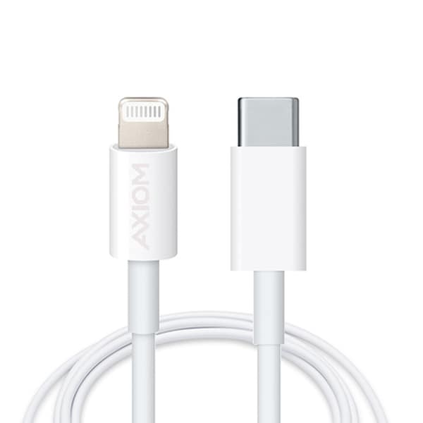 Axiom 6' Lightning to USB-C M/M Adapter Cable - White