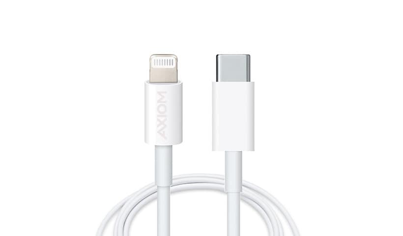 Axiom 6' Lightning to USB-C M/M Adapter Cable - White