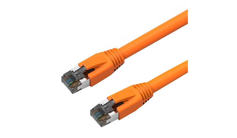 Axiom 50' CAT8 2000MHz S/FTP Snagless Boot Shielded Patch Cable - Orange