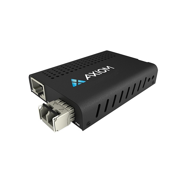Axiom 1Gbps PoE+ RJ45 to 1000Base-EX Fiber Media Converter