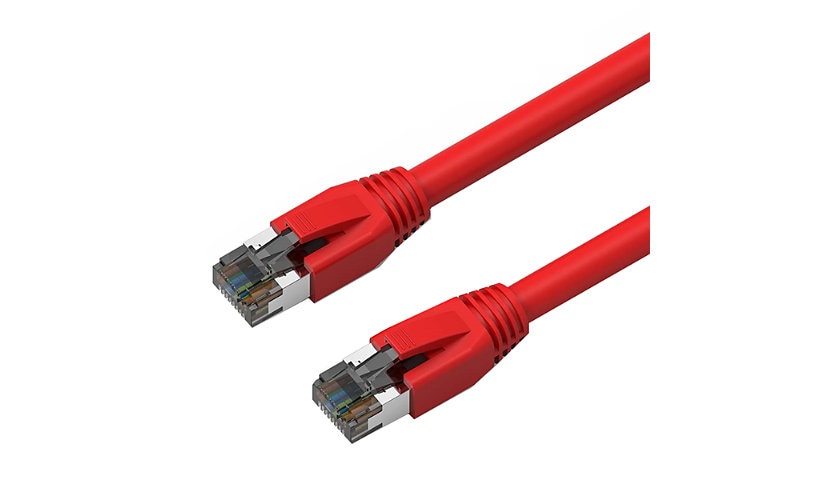 Axiom 50' CAT8 2000MHz S/FTP Snagless Boot Shielded Patch Cable - Red