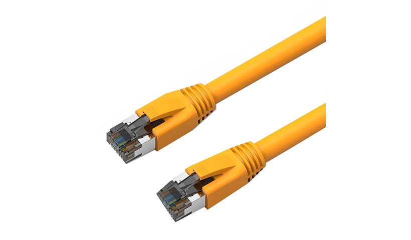 Axiom 7' CAT8 2000MHz S/FTP Snagless Boot Shielded Patch Cable - Yellow