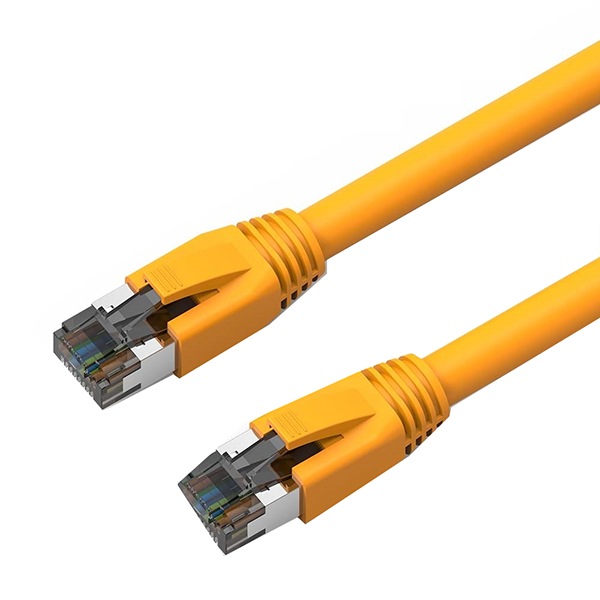 Axiom 50' CAT8 2000MHz S/FTP Snagless Boot Shielded Patch Cable - Yellow