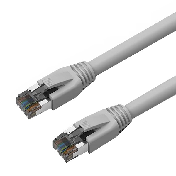 Axiom 25' CAT8 2000MHz S/FTP Snagless Boot Shielded Patch Cable - Gray