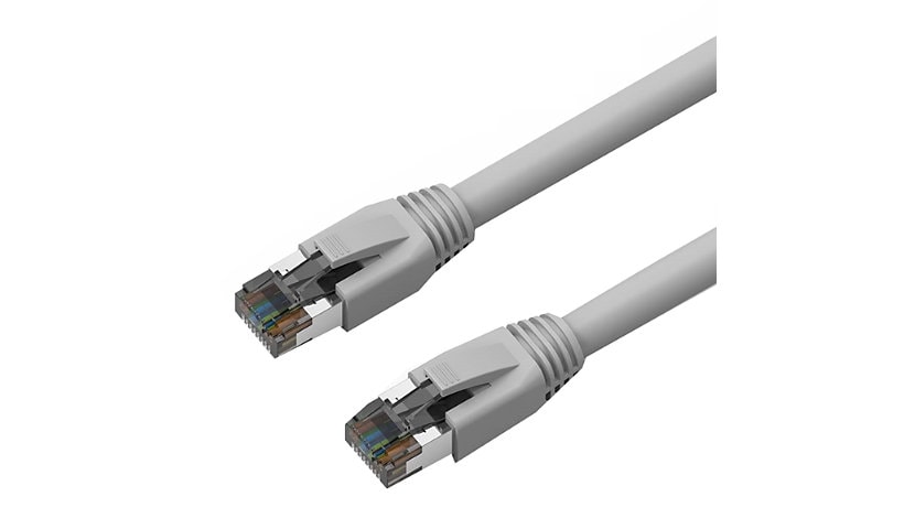 Axiom 25' CAT8 2000MHz S/FTP Snagless Boot Shielded Patch Cable - Gray