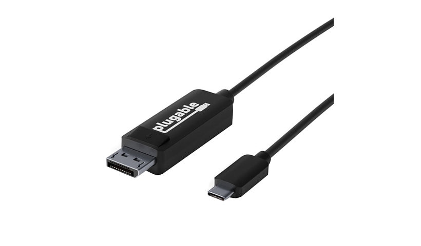 Plugable USB C to DisplayPort Adapter-6ft (1.8m) Adapter Cable (Supports Resolutions up to 4K at 60Hz),Driverless