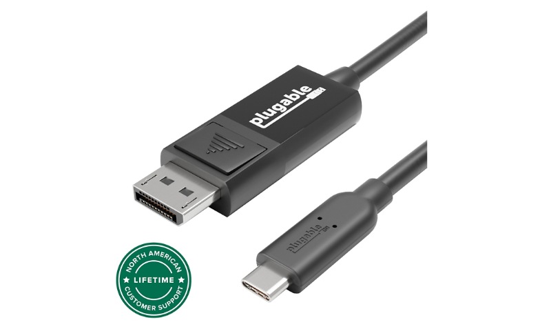 Plugable USB-C to DisplayPort Cable, 6ft, 4K@60Hz, Bi-Directional