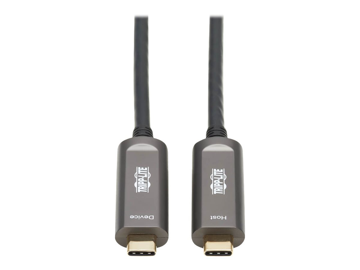 Tripp Lite USB-C AOC Cable (M/M) - USB 3.2 Gen 2 (10 Gbps) Plenum-Rated Fib