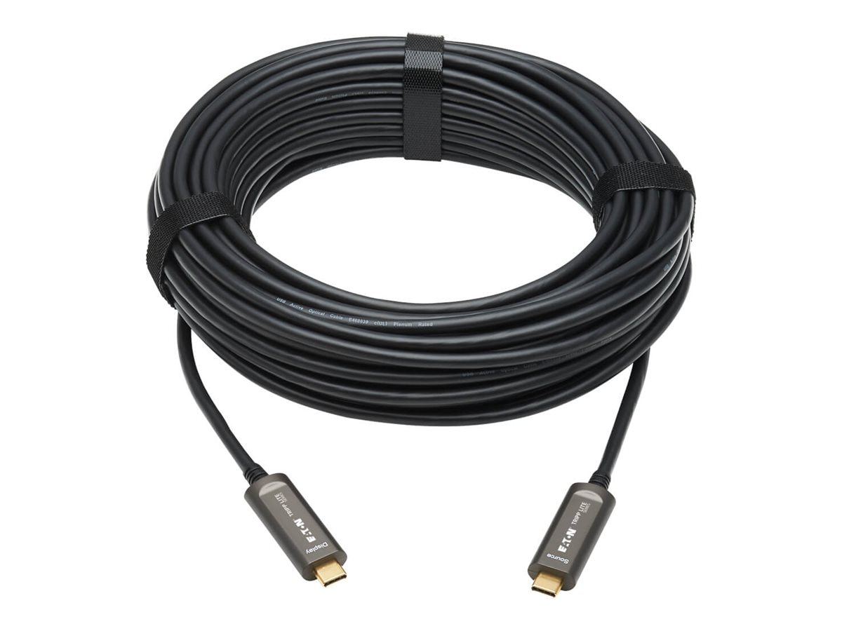 Eaton Tripp Lite Series USB-C to USB-C Plenum-Rated Fiber Active Optical Cable