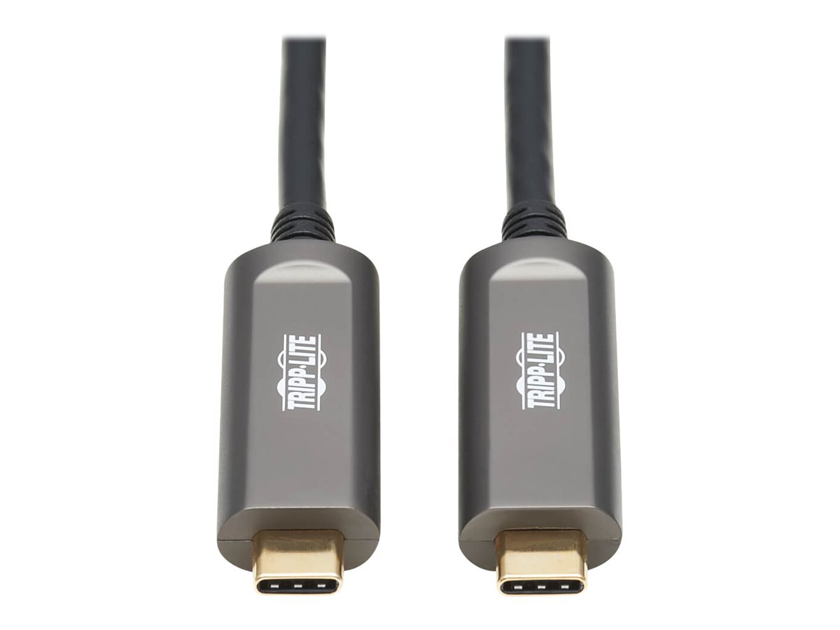 Eaton Tripp Lite Series USB-C AOC Cable (M/M) - USB 3.2 Gen 2 (10 Gbps) Plenum-Rated Fiber Active Optical Cable - Data