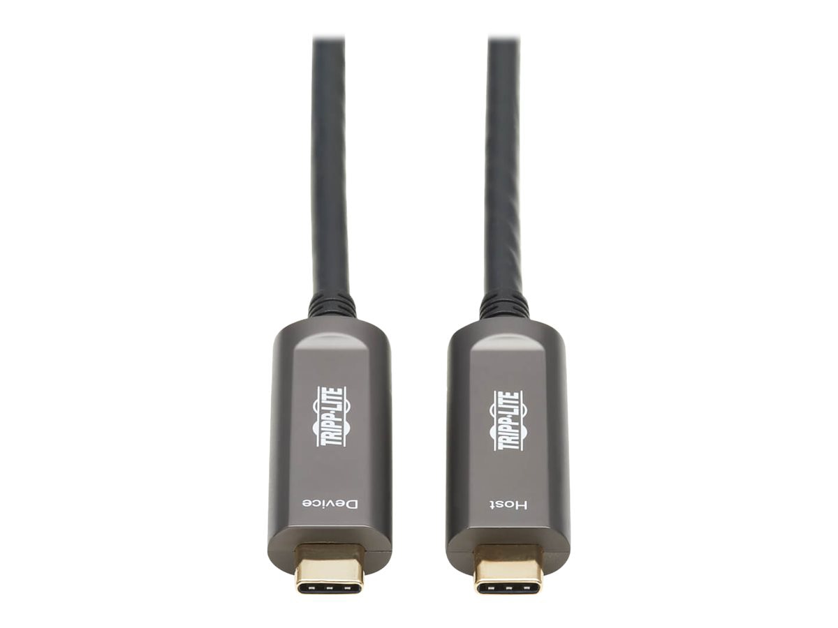 Tripp Lite USB-C AOC Cable (M/M) - USB 3.2 Gen 2 (10 Gbps) Plenum-Rated Fib