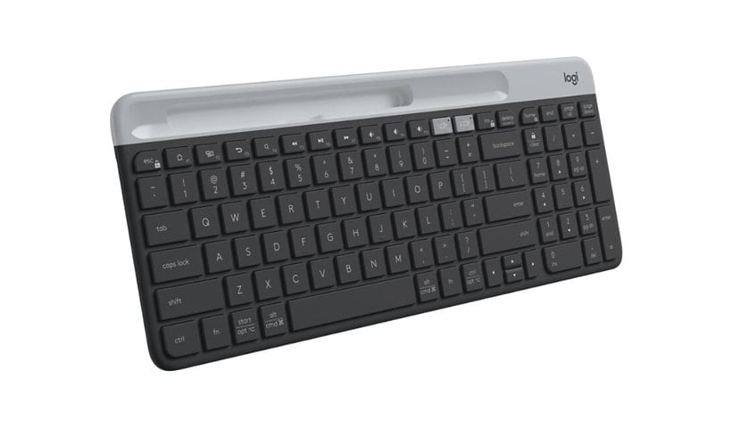 Logitech Slim Multi-Device Wireless Keyboard K585 - Graphite - clavier - with phone stand - graphite