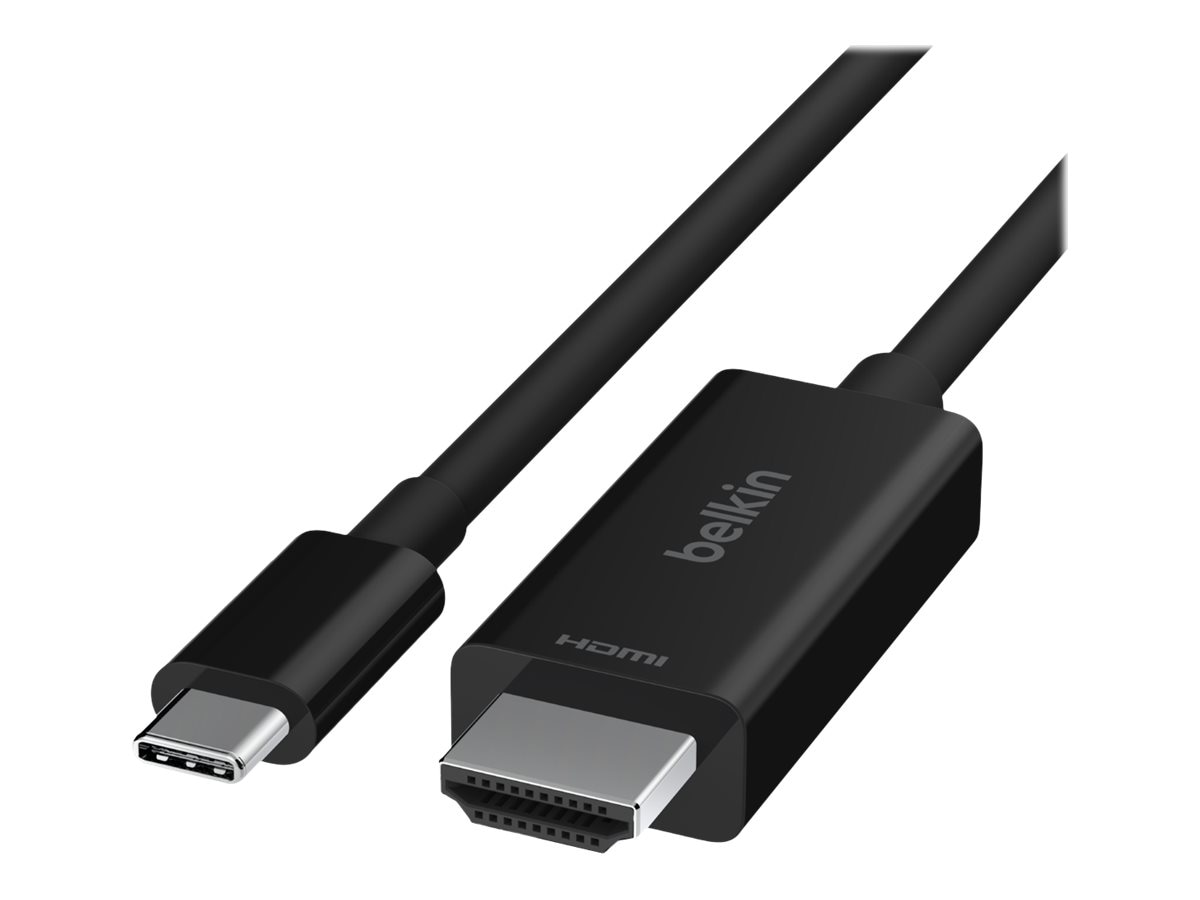 Belkin USB C to HDMI 2.1 Cable, 6.6FT with 8K@60Hz, 4K@144Hz, HDR, HBR3, DSC, HDCP 2.2, Works with Chromebook Certified